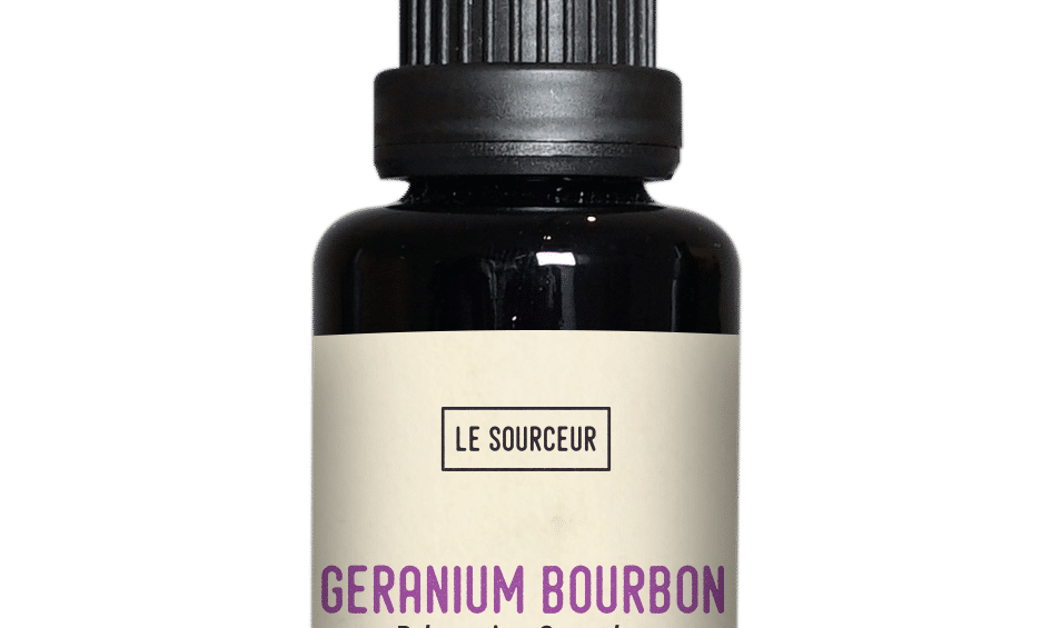 Flacon d'huile essentielle de Géranium Bourbon