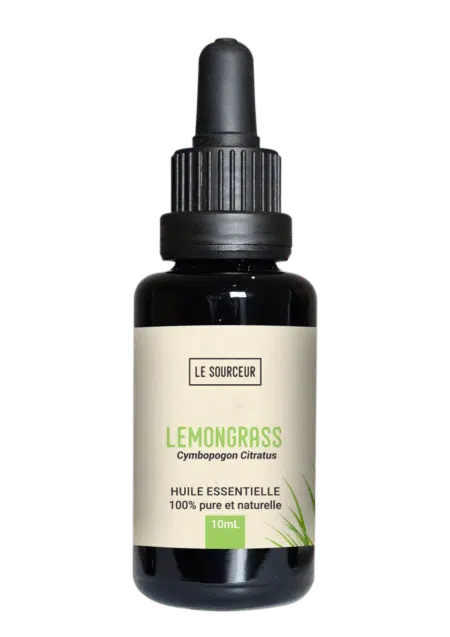 Flacon d'huile essentielle de Lemongrass