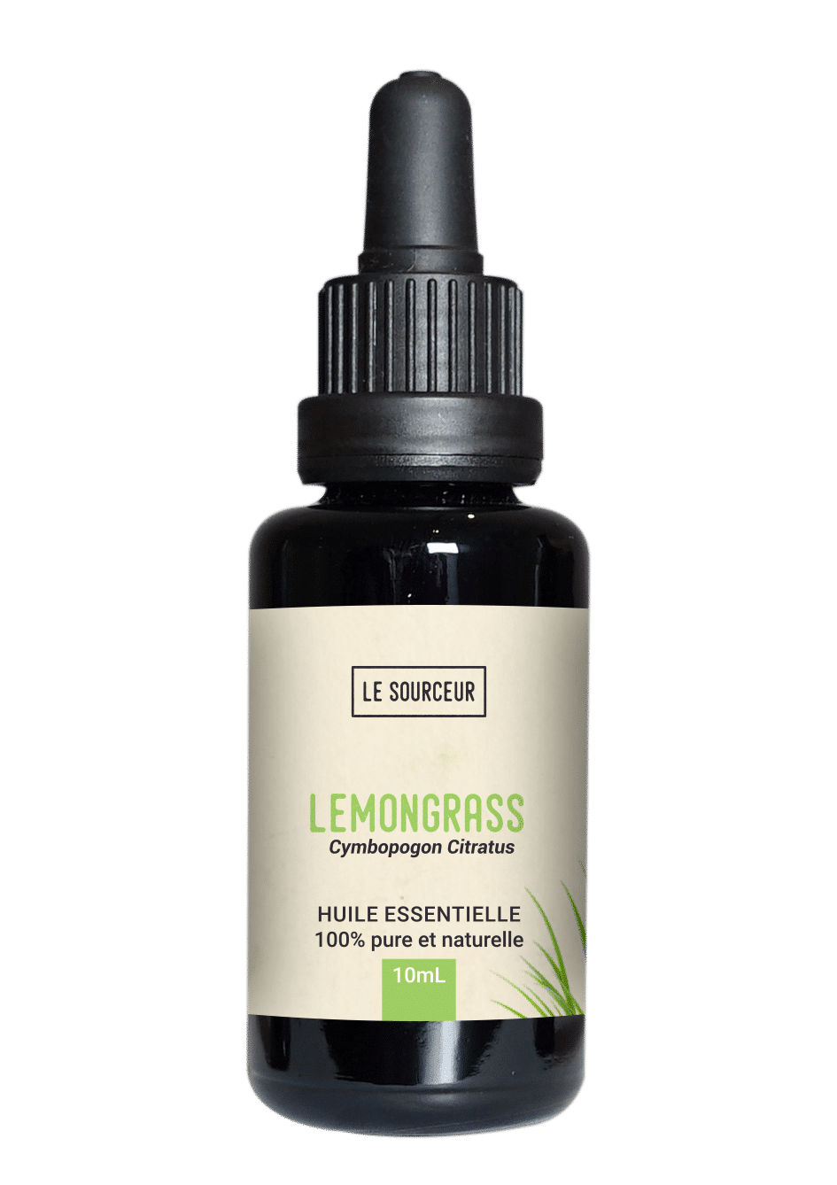 Bottle of essential oil of Lemongrass