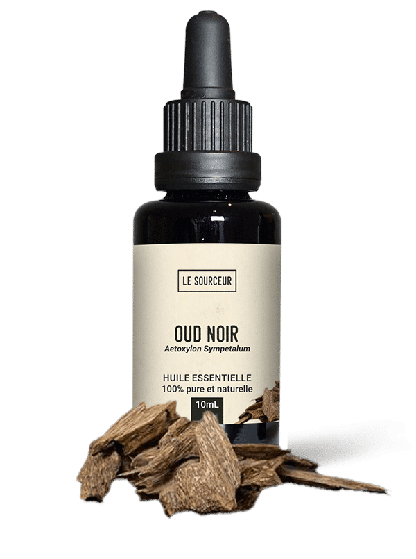 Flacon d'huile essentielle avec du Oud Noir