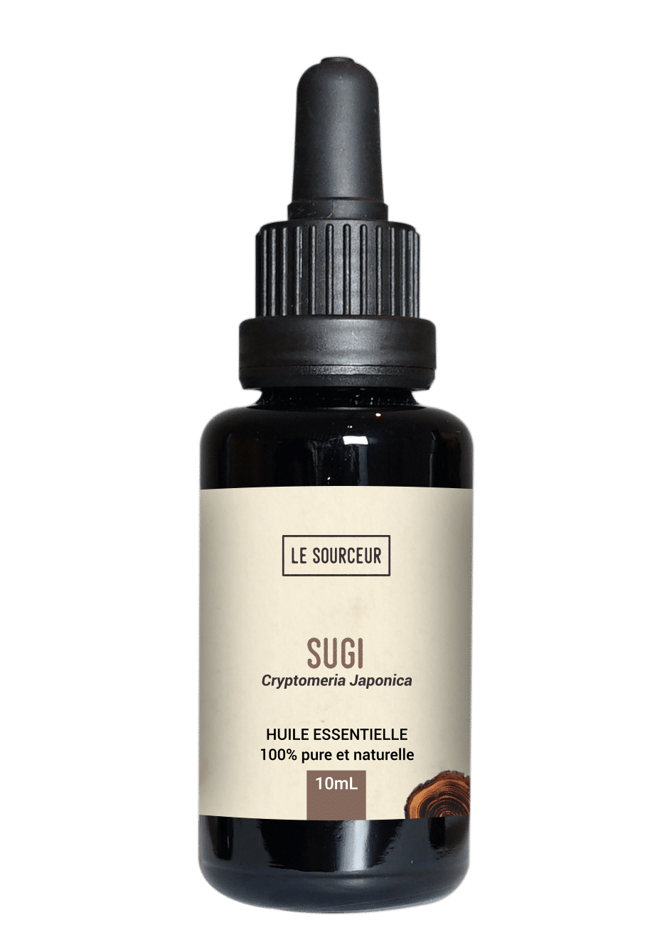 Bottle of essential oil of Sugi