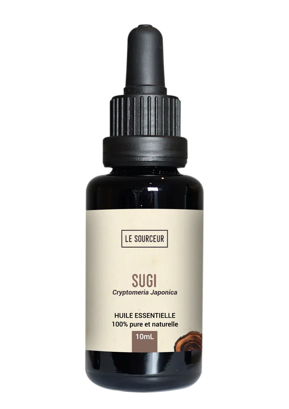 Bottle of essential oil of Sugi