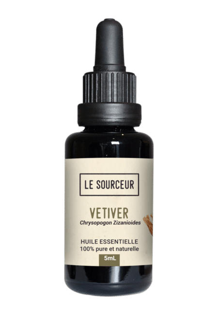 Bottle of Vetiver essential oil