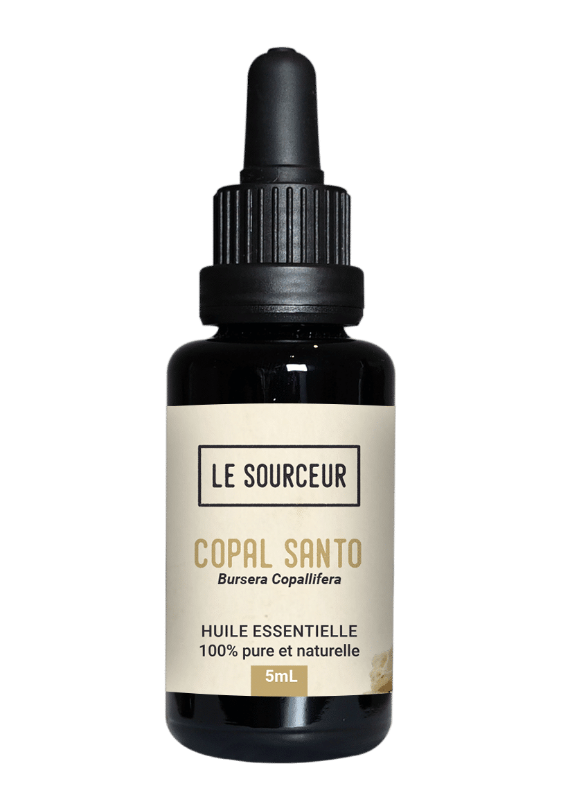 Bottle of essential oil of Copal Santo