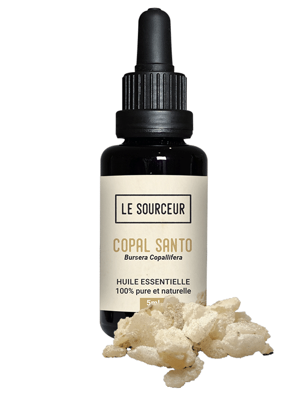 Bottle of essential oil with Copal Santo